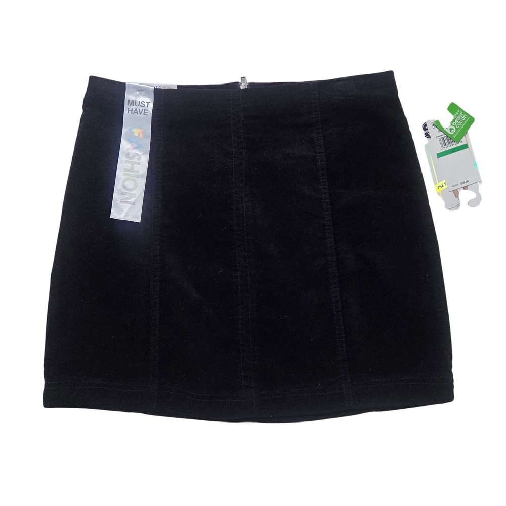 Tinseltown Black Faux Suede Mini Skirt L Downtown Girl Indie Sleeze Minimalist